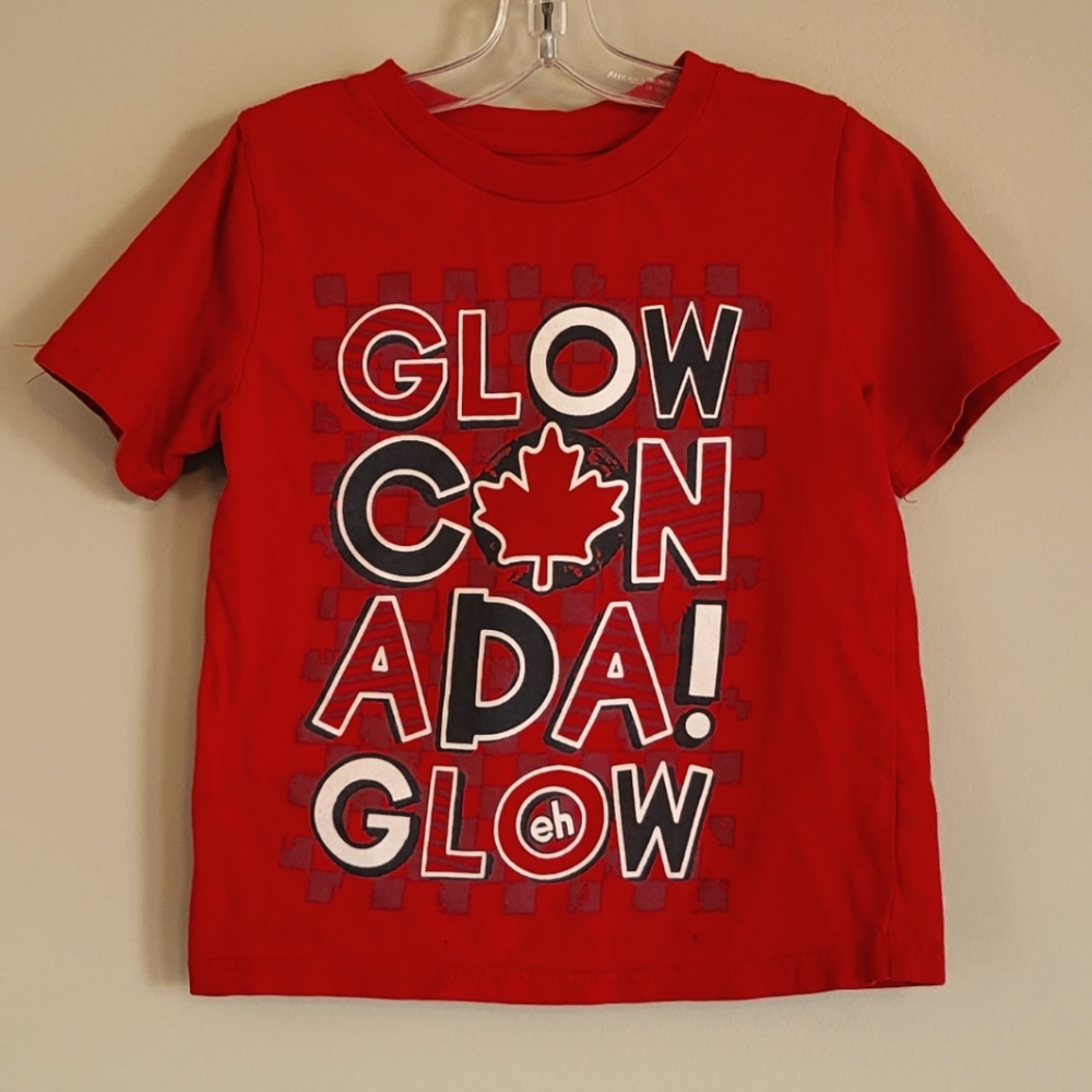 "Glow Canada Glow" red tee shirt